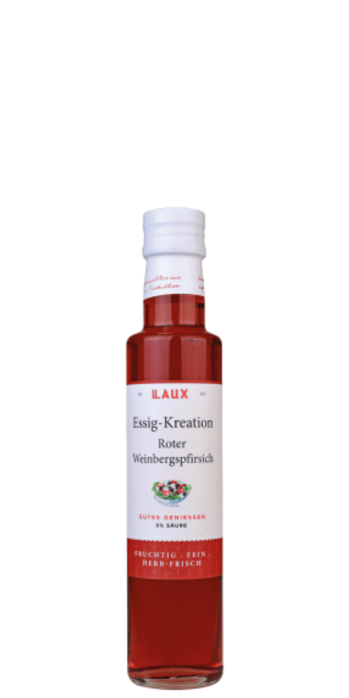 Roter Weinbergspfirsich Essig-Kreation